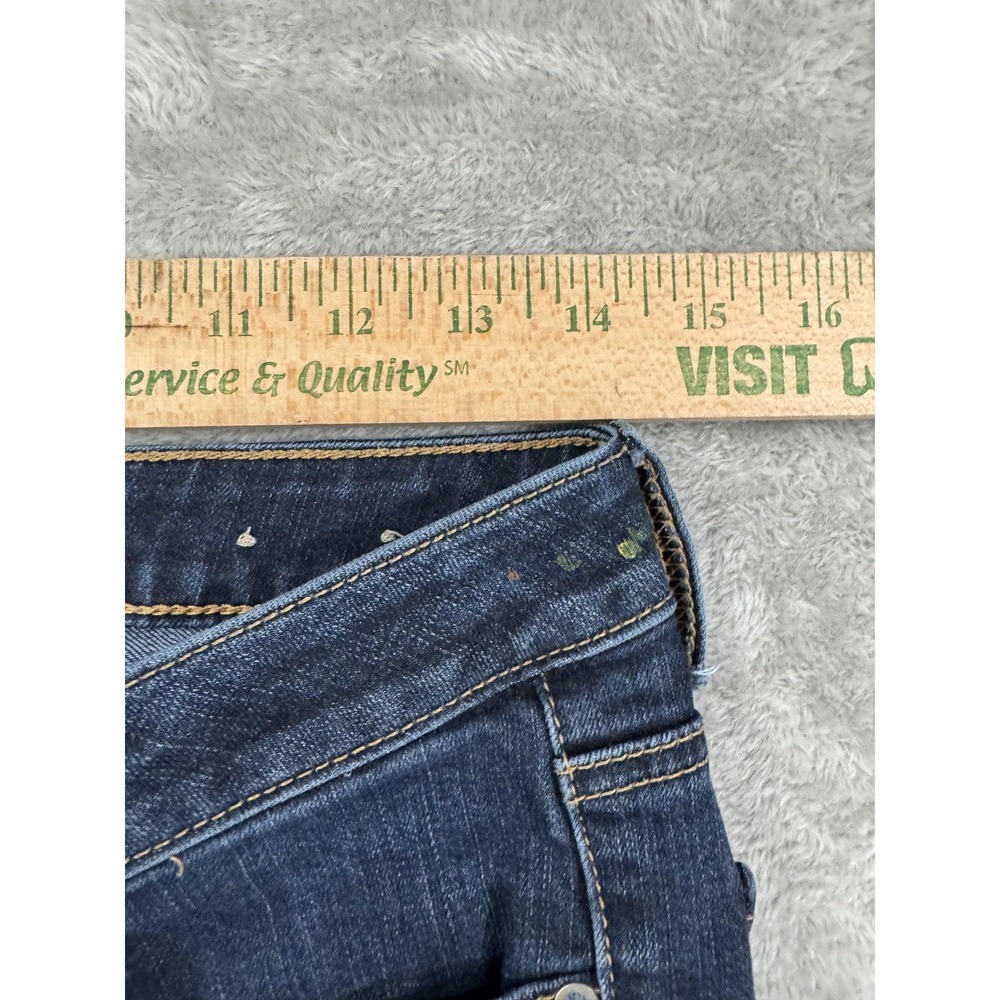 American Eagle Outfitters Jeans‎ Womens 8 Blue Skinny Viscose Stretch Whiskered - Picture 13 of 16